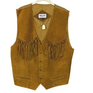 NEW Minnetonka Suede Vest Fringed Western Size Large